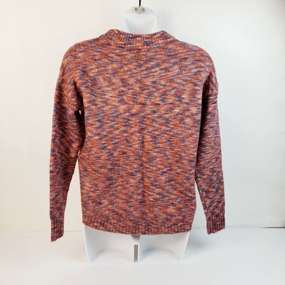 Madewell Sweater XXS Multicolor Blues Rust Orange Wool Acrylic Womens Knit NWT - Picture 3 of 16